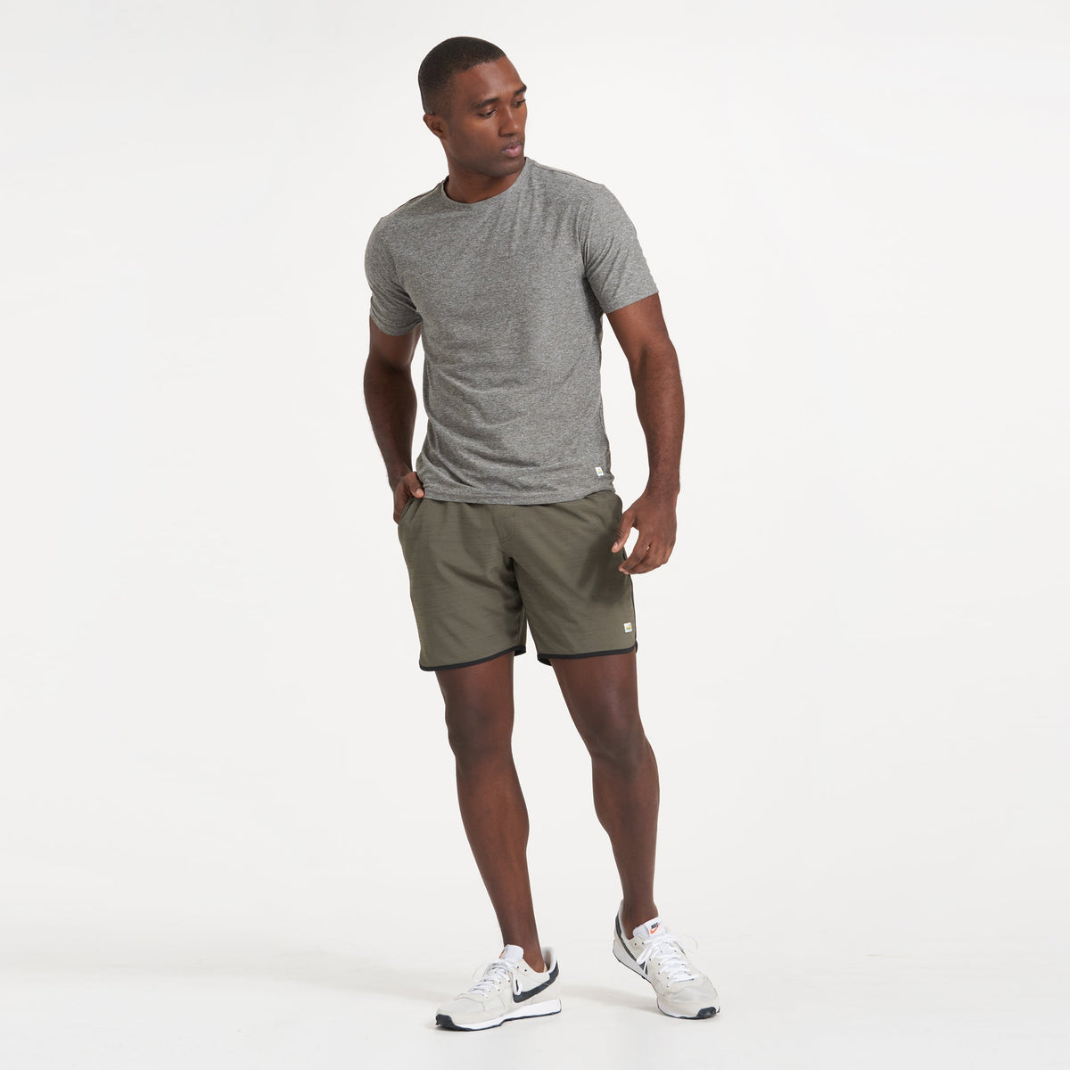 Banks Short Unlined 7 | Oregano Slub Stripe