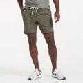 Banks Short Unlined 7 | Oregano Slub Stripe