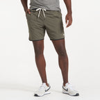 Banks Short Unlined 7 | Oregano Slub Stripe