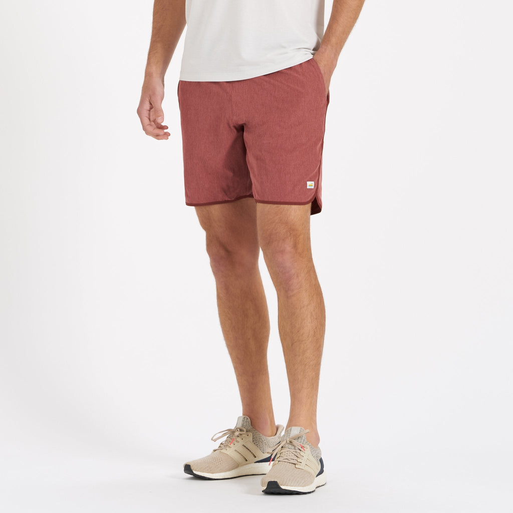 Banks Short Unlined 7 | Red Clay Linen Texture