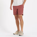 Banks Short Unlined 7 | Red Clay Linen Texture