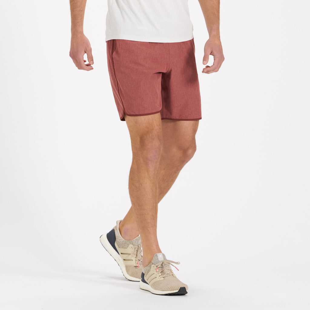 Banks Short Unlined 7 | Red Clay Linen Texture