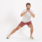 Banks Short Unlined 7 | Red Clay Linen Texture