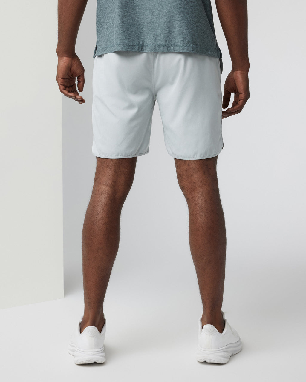 Banks Short Unlined 7 | Sky Grey Linen Texture