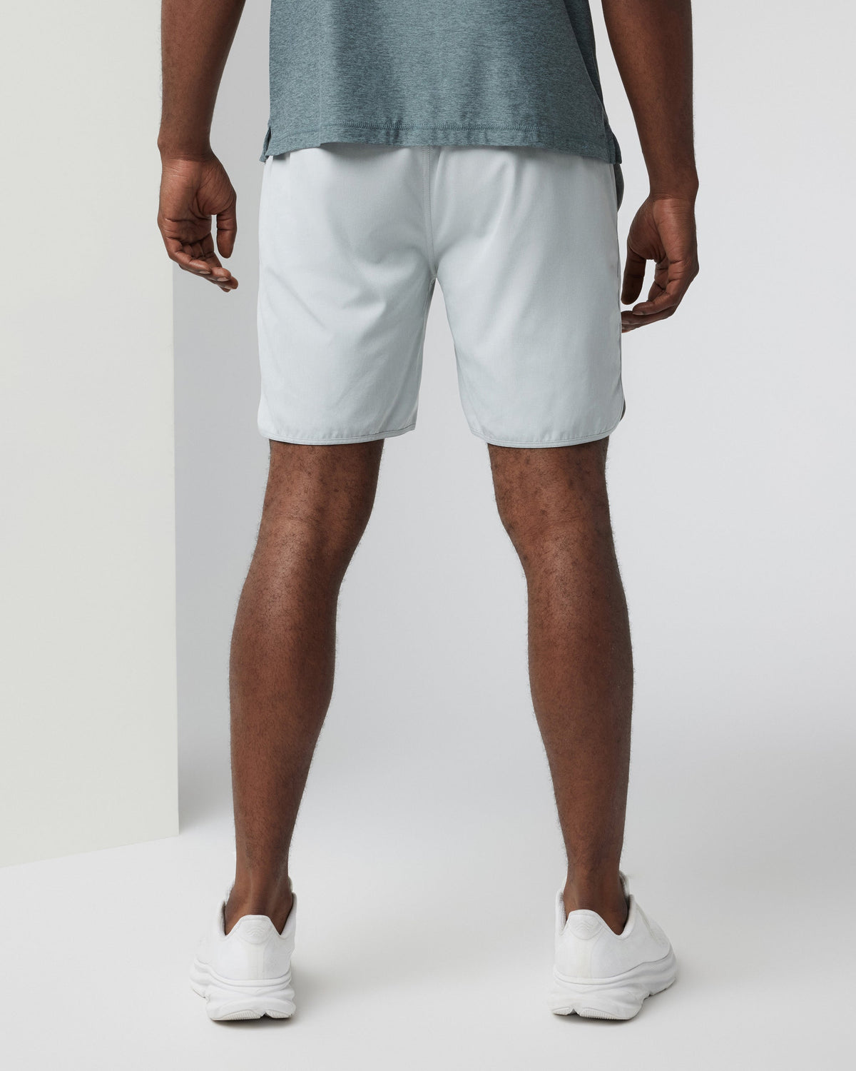 Banks Short Unlined 7 | Sky Grey Linen Texture