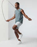 Banks Short Unlined 7 | Sky Grey Linen Texture