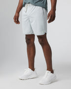 Banks Short Unlined 7 | Sky Grey Linen Texture