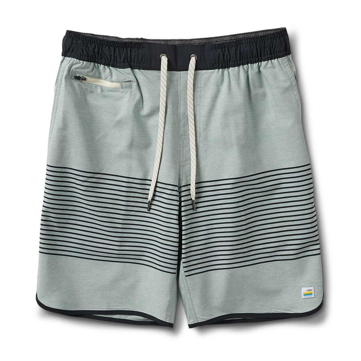Banks Short Unlined 7 | Sea Glass Linen Texture Stripe