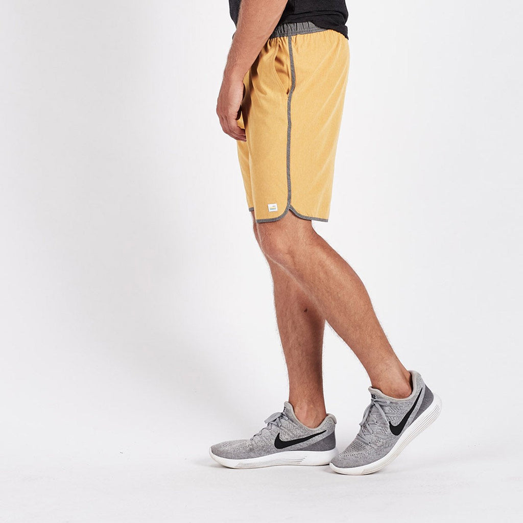 Banks Short Unlined 7 | Saffron Linen Texture