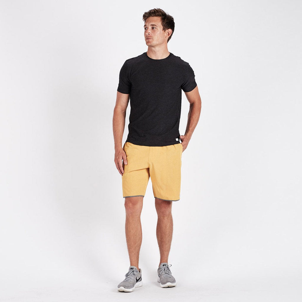 Banks Short Unlined 7 | Saffron Linen Texture