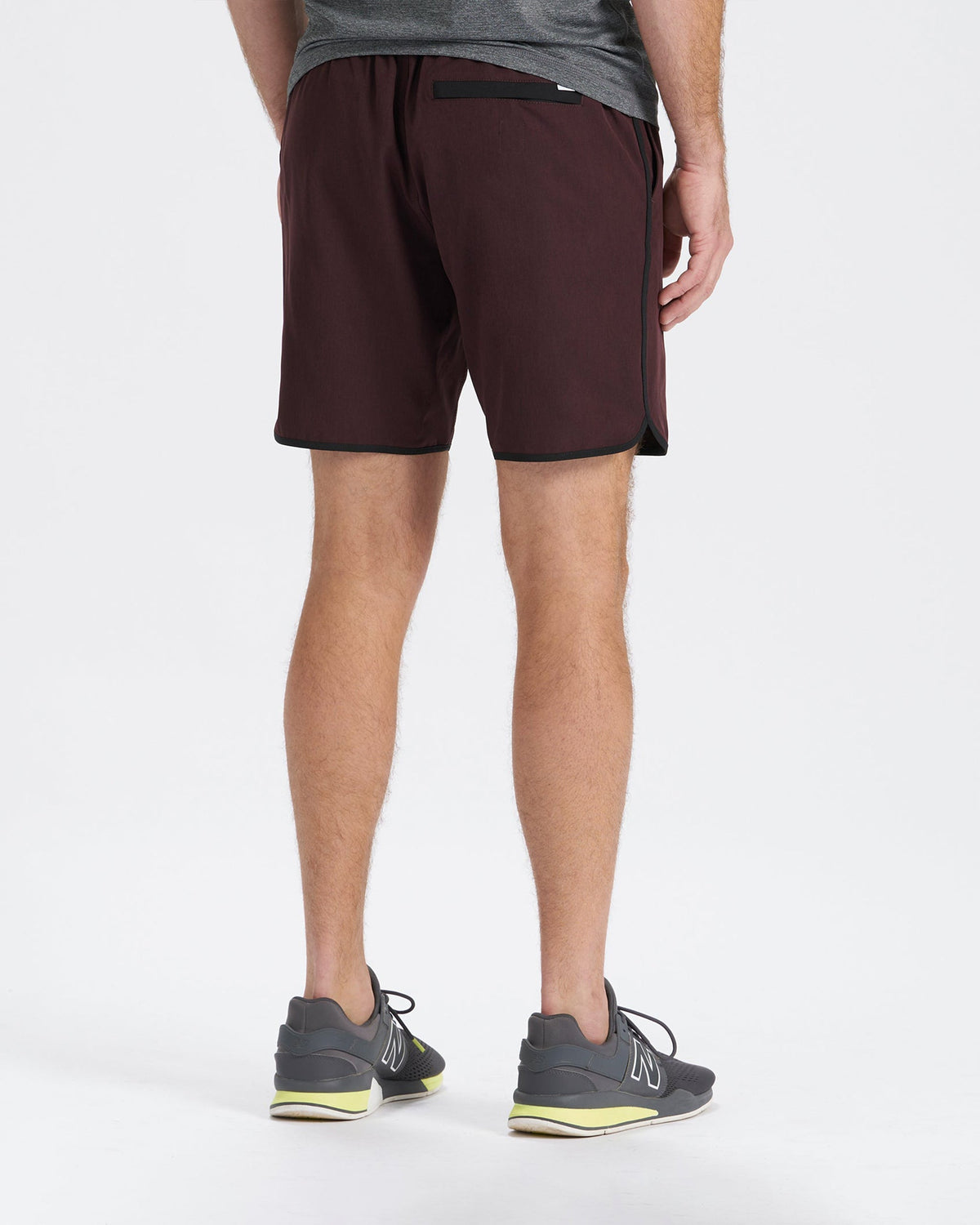 Banks Short Unlined 7 | Oxblood Linen Texture