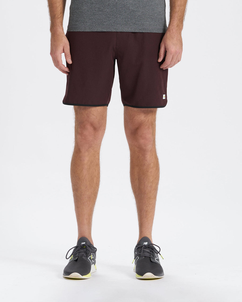 Banks Short Unlined 7 | Oxblood Linen Texture