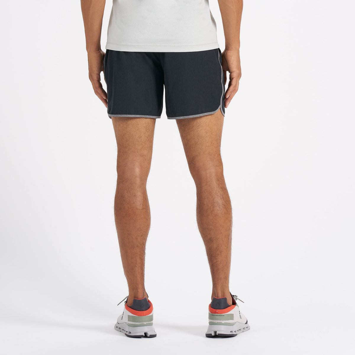 Banks Short Unlined 5 | Black Linen Texture