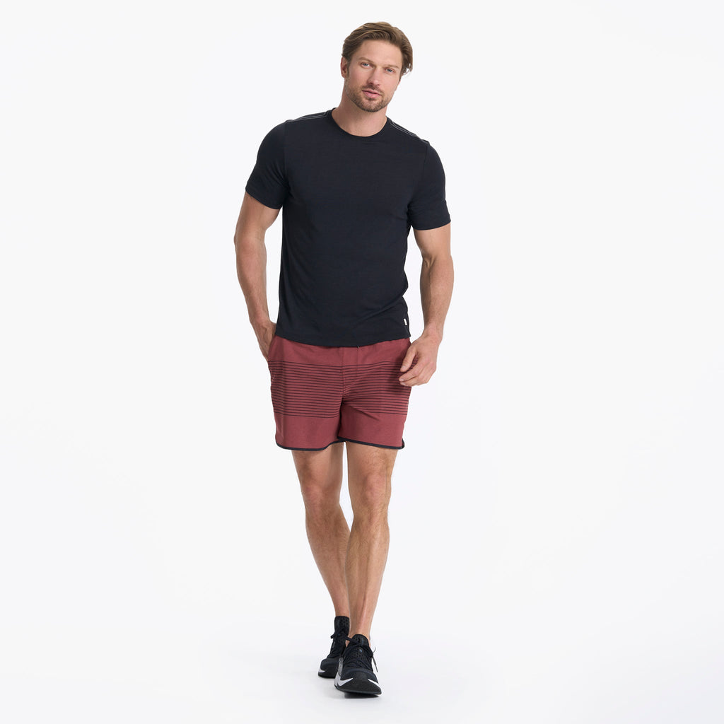 Banks Short Unlined 5 | Currant Stripe