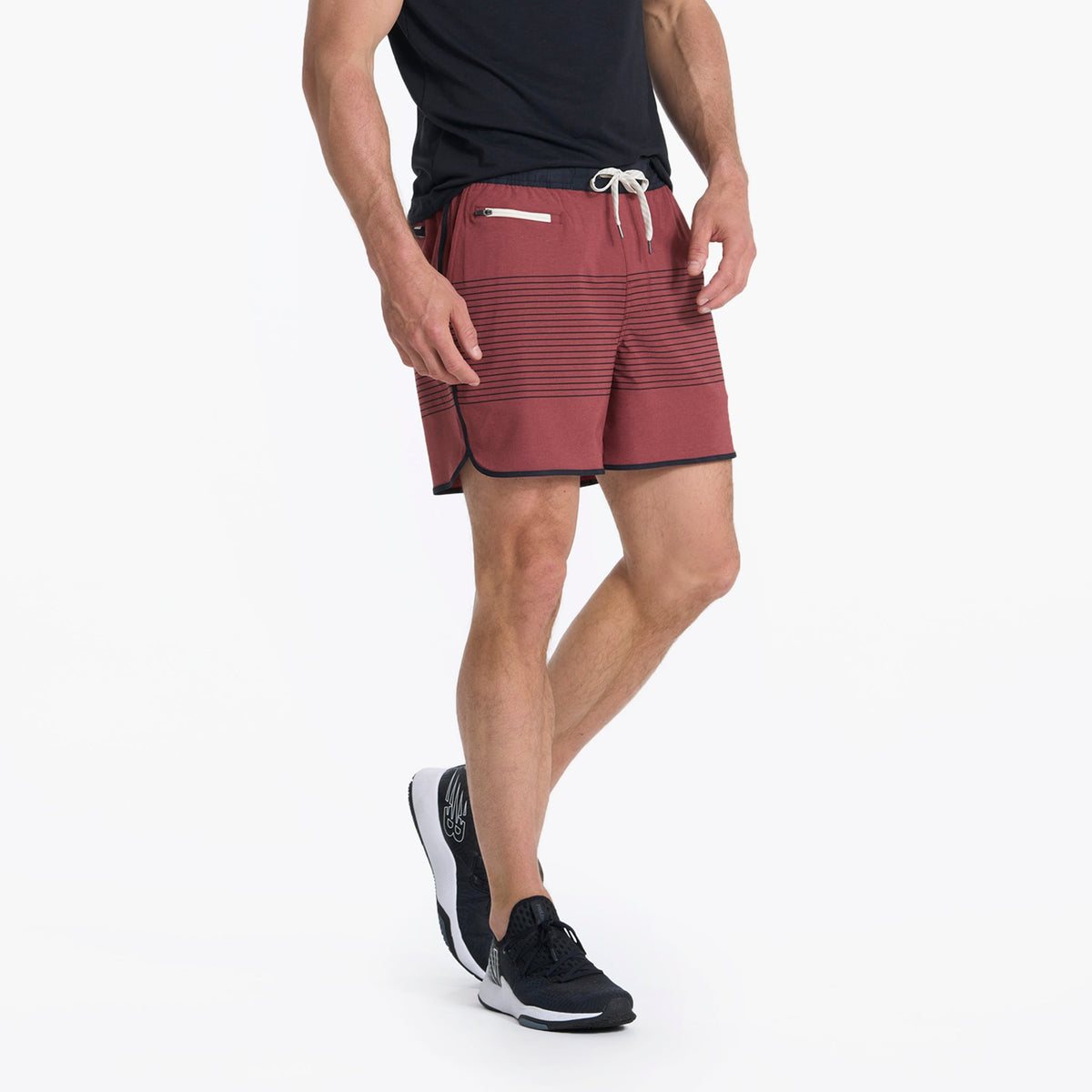 Banks Short Unlined 5 | Currant Stripe