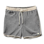 Banks Short Unlined 5 | Grey Linen Texture