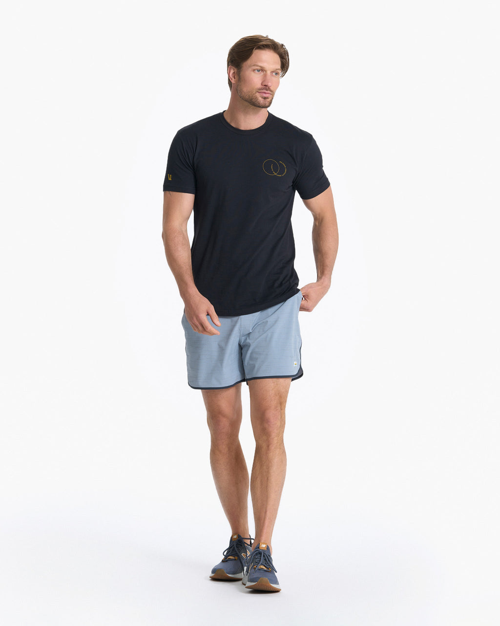 Banks Short Unlined 5 | Light Cloud Slub Stripe