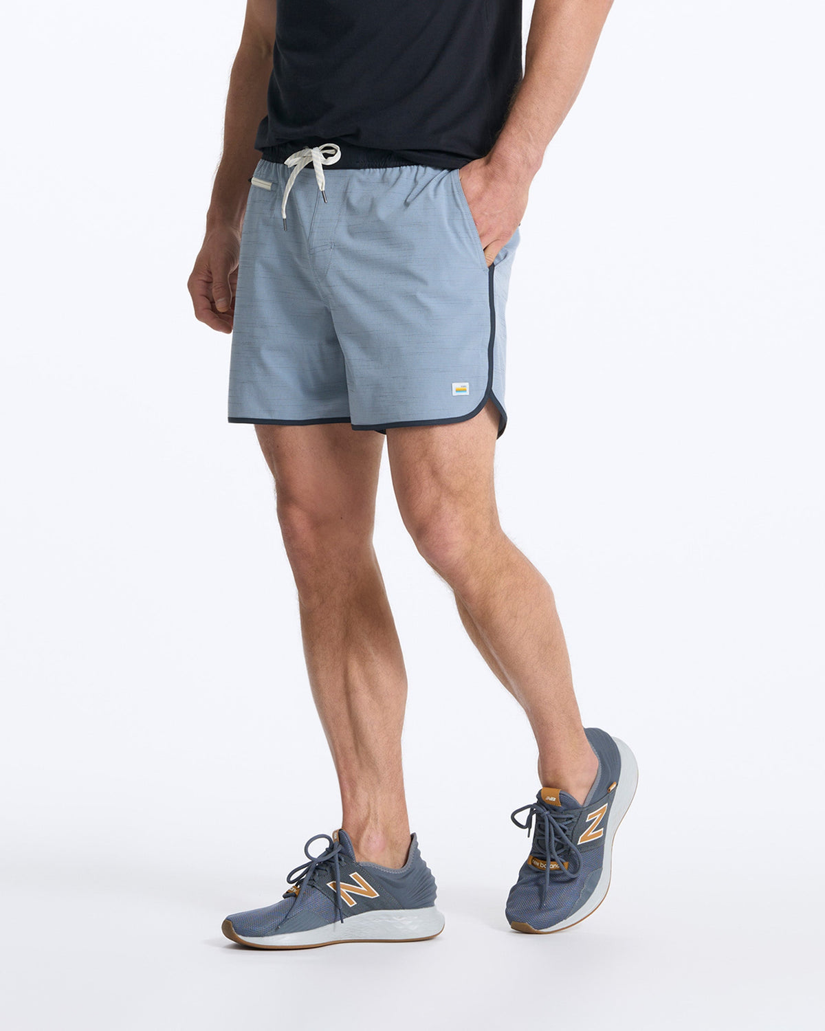 Banks Short Unlined 5 | Light Cloud Slub Stripe
