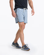 Banks Short Unlined 5 | Light Cloud Slub Stripe