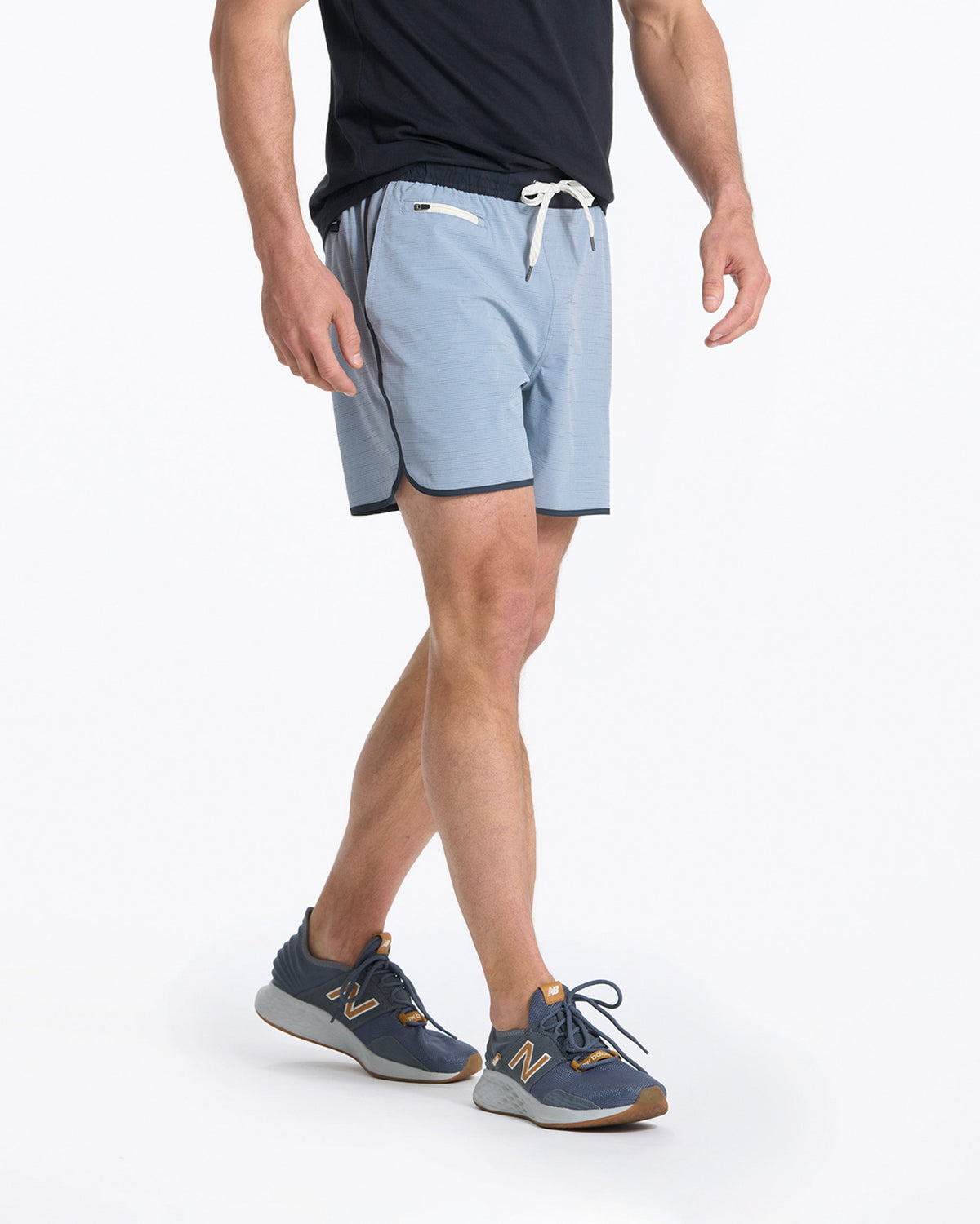 Banks Short Unlined 5 | Light Cloud Slub Stripe