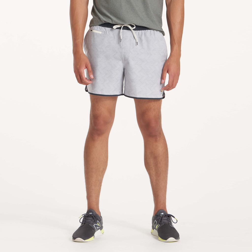 Banks Short Unlined 5 | Platinum Herringbone