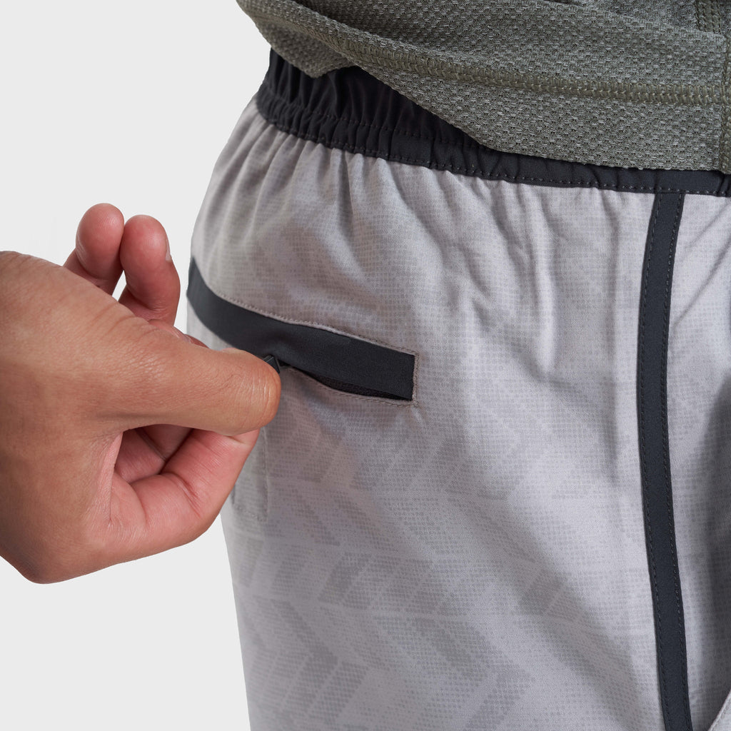 Banks Short Unlined 5 | Platinum Herringbone