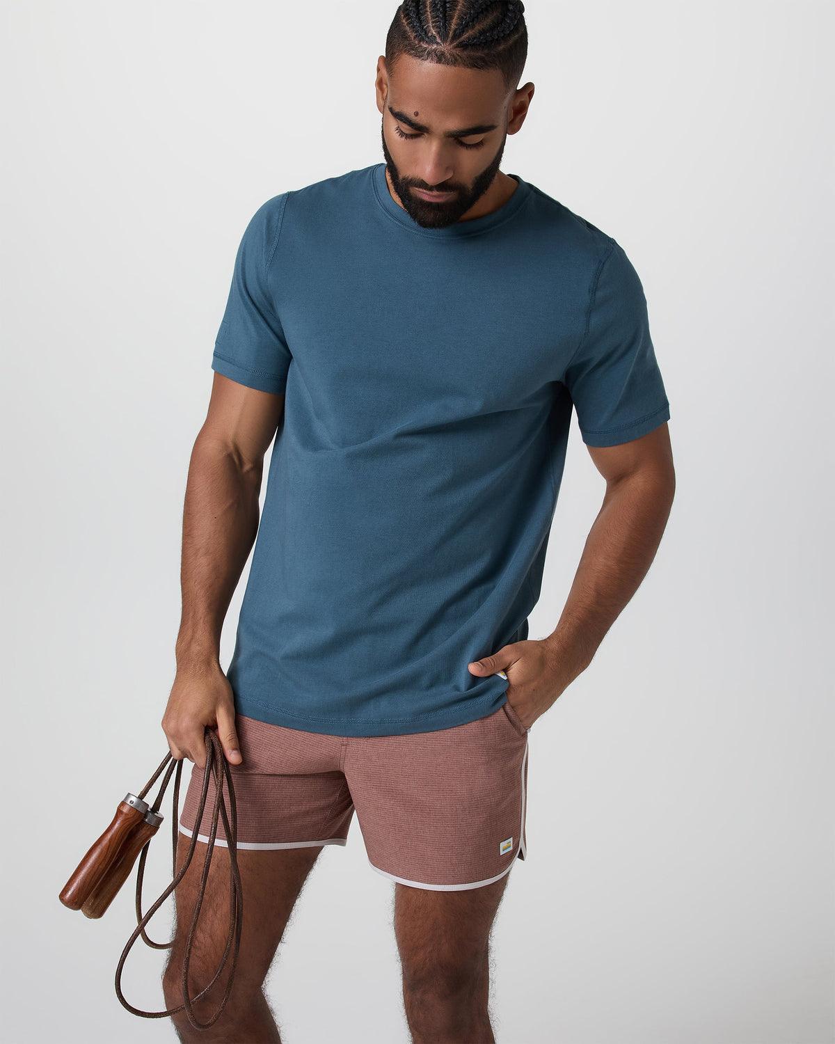 Banks Short Unlined 5 | Sedona Brown Stripe