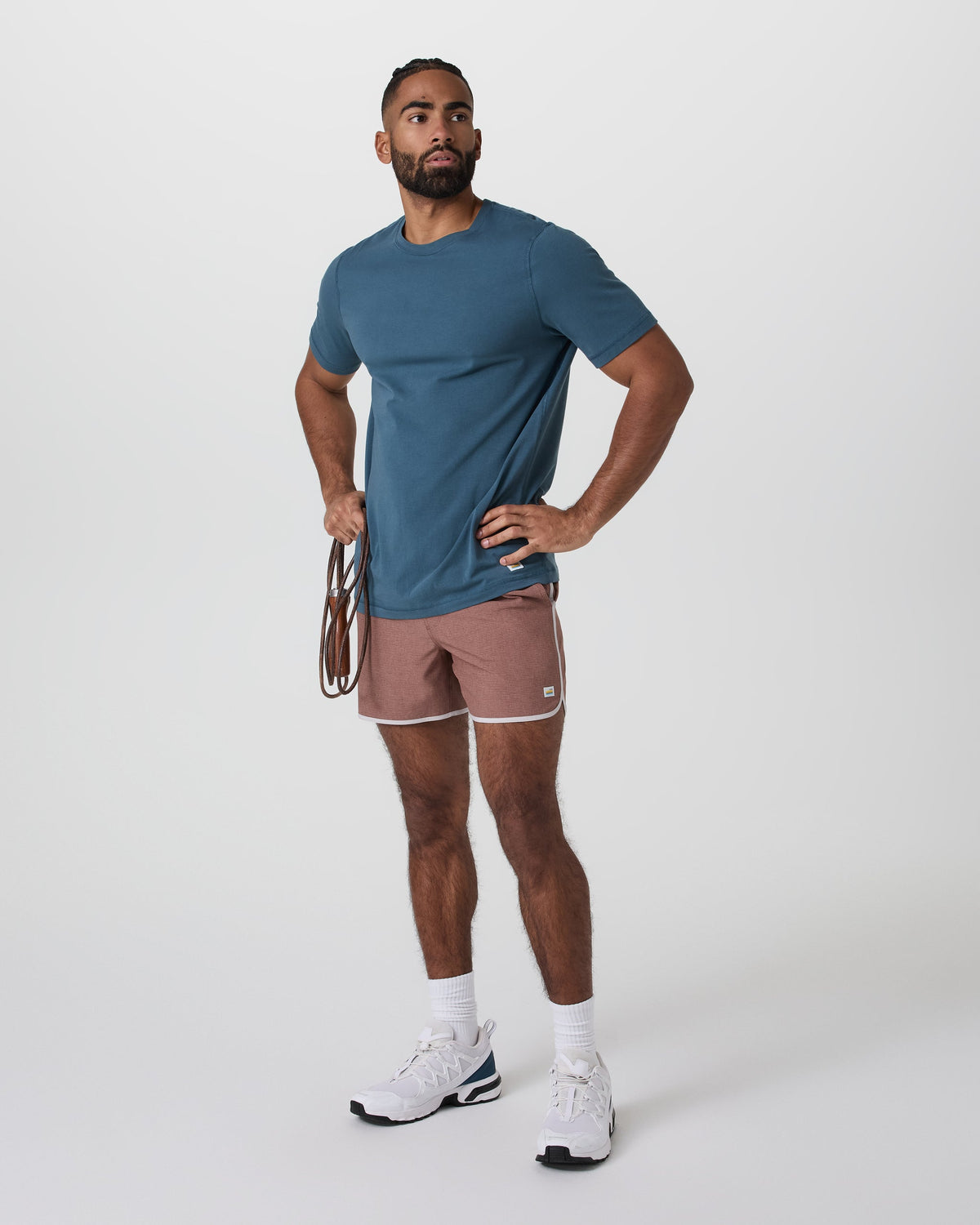 Banks Short Unlined 5 | Sedona Brown Stripe