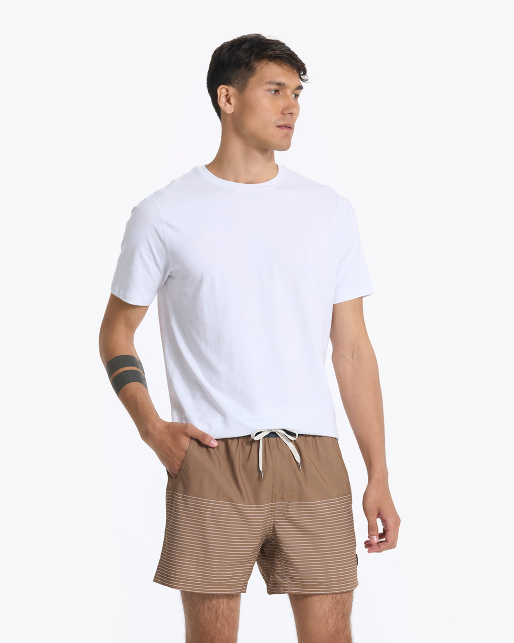 Kore Short Lined 5 | Camel Stripe