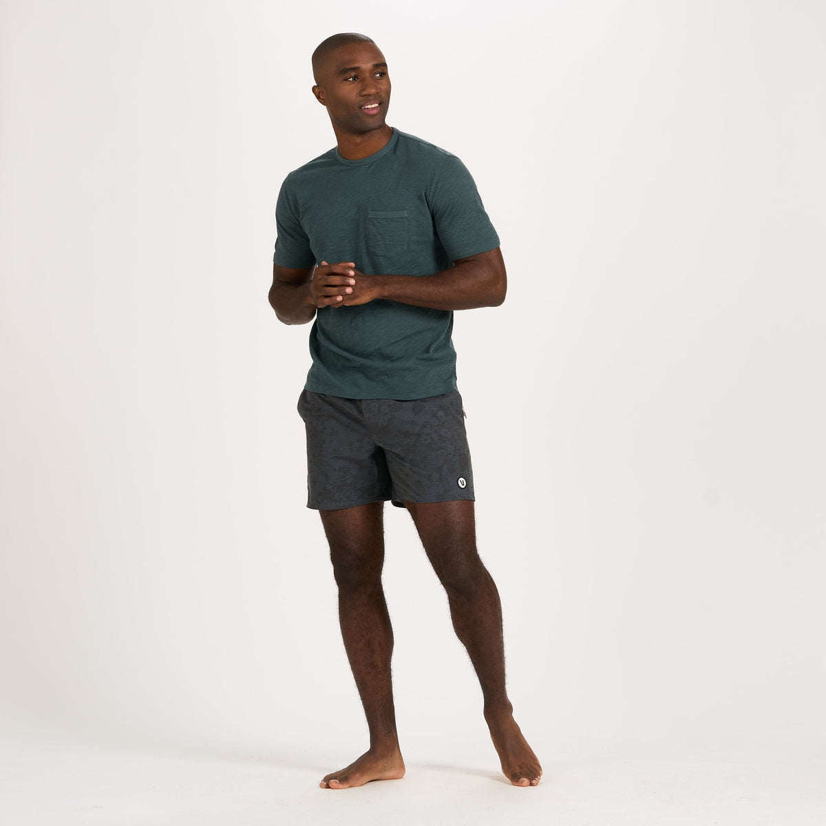 Cape Short | Black Camo Flower