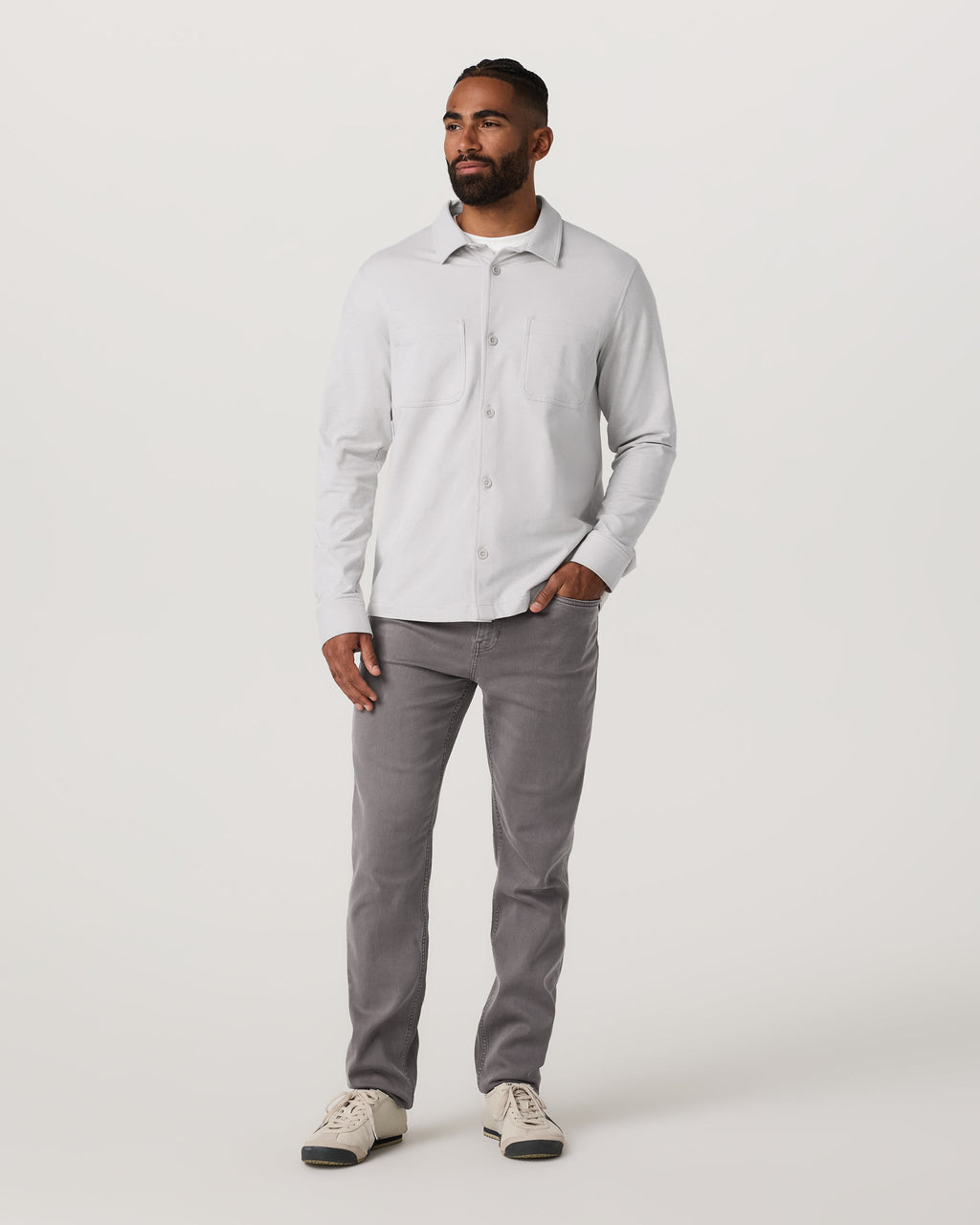 Benton Stretch Twill Pant Athletic Slim Fit 30 | Cavern Grey