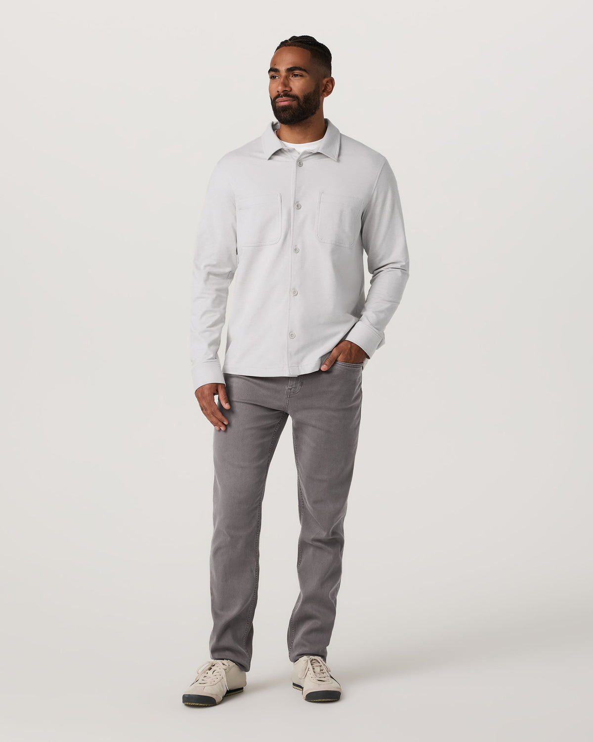 Benton Stretch Twill Pant Athletic Slim Fit 32 | Cavern Grey