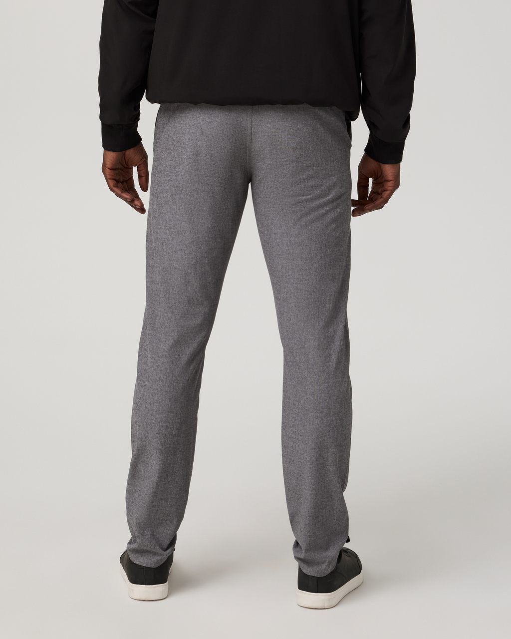 Aim Trouser Athletic Slim Fit 30 | Gull Grey Linen Texture