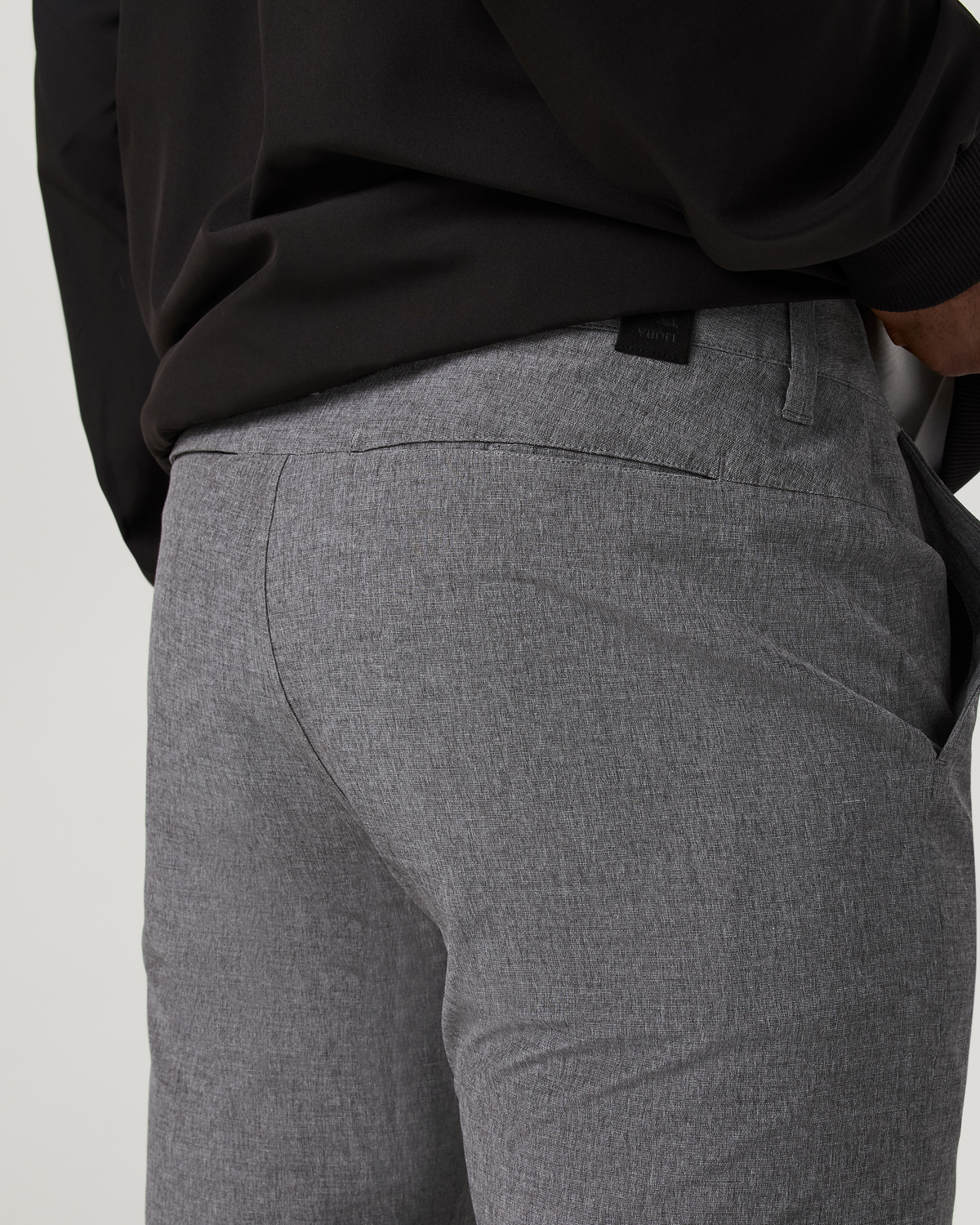 Aim Trouser Athletic Slim Fit 30 | Gull Grey Linen Texture