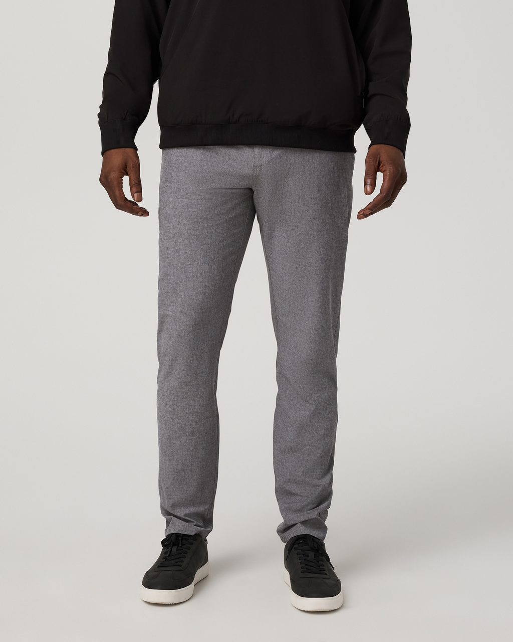 Aim Trouser Athletic Slim Fit 30 | Gull Grey Linen Texture