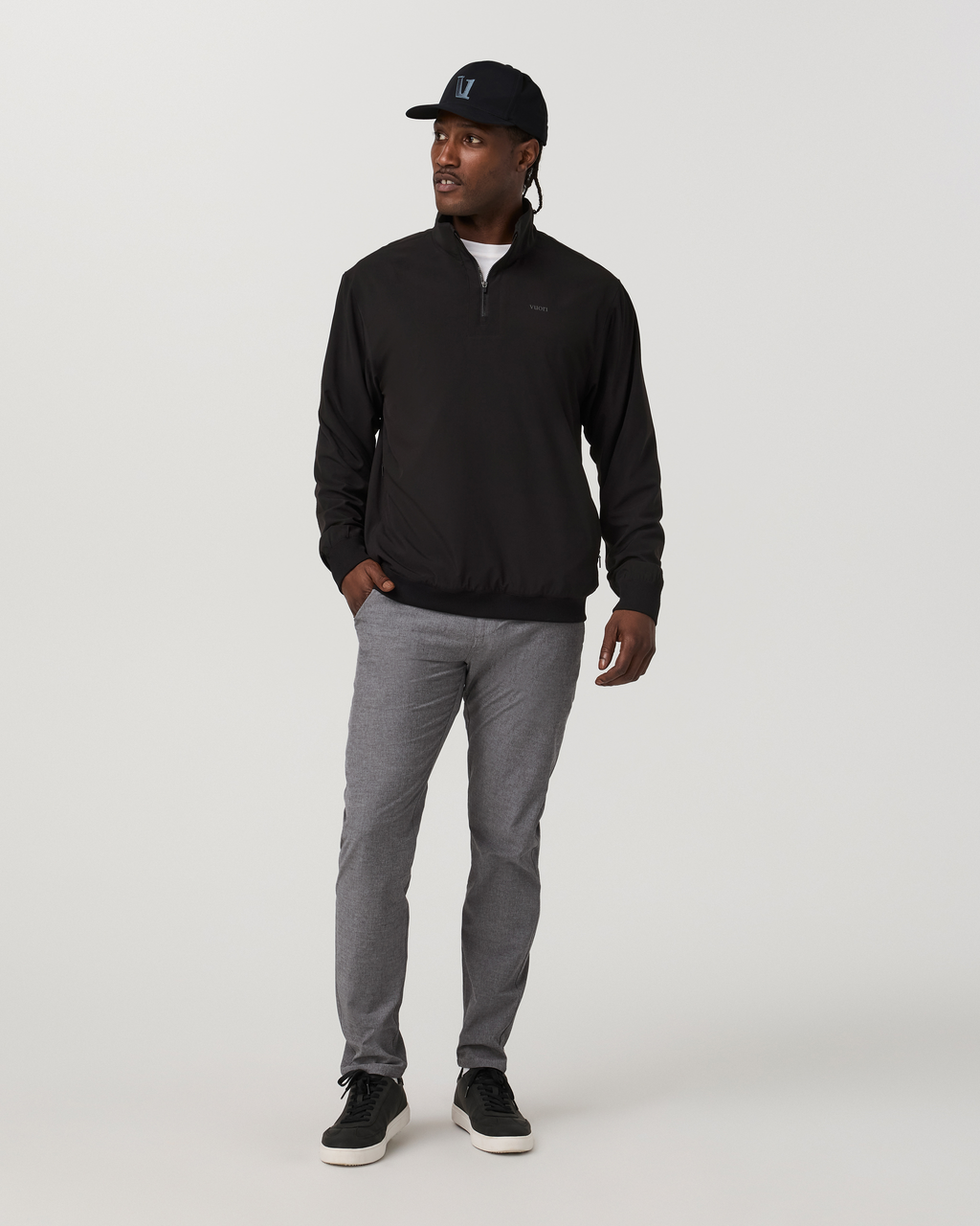 Aim Trouser Athletic Slim Fit 30 | Gull Grey Linen Texture