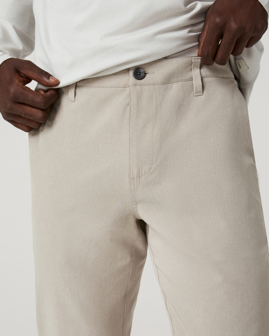 Aim Trouser Athletic Slim Fit 32 | Khaki Linen Texture