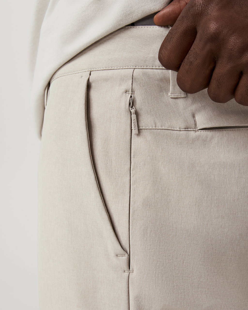 Aim Trouser Athletic Slim Fit 32 | Khaki Linen Texture
