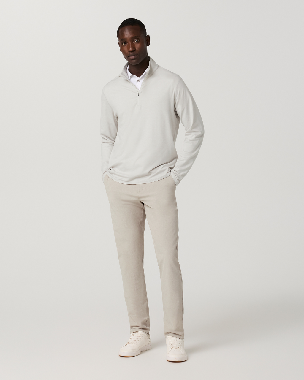 Aim Trouser Athletic Slim Fit 32 | Khaki Linen Texture