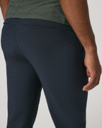 Aim Trouser Athletic Slim Fit 32 | Navy Linen Texture