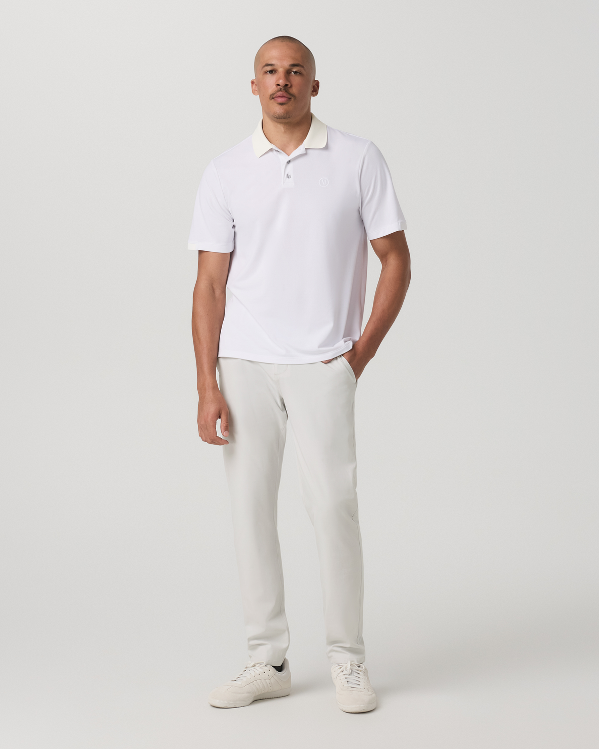 Aim Trouser Athletic Slim Fit 32 | Salt Linen Texture