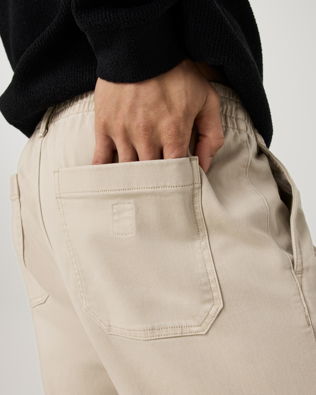 Benton Twill Elastic Waist Pant Relaxed Fit 30 | Limestone