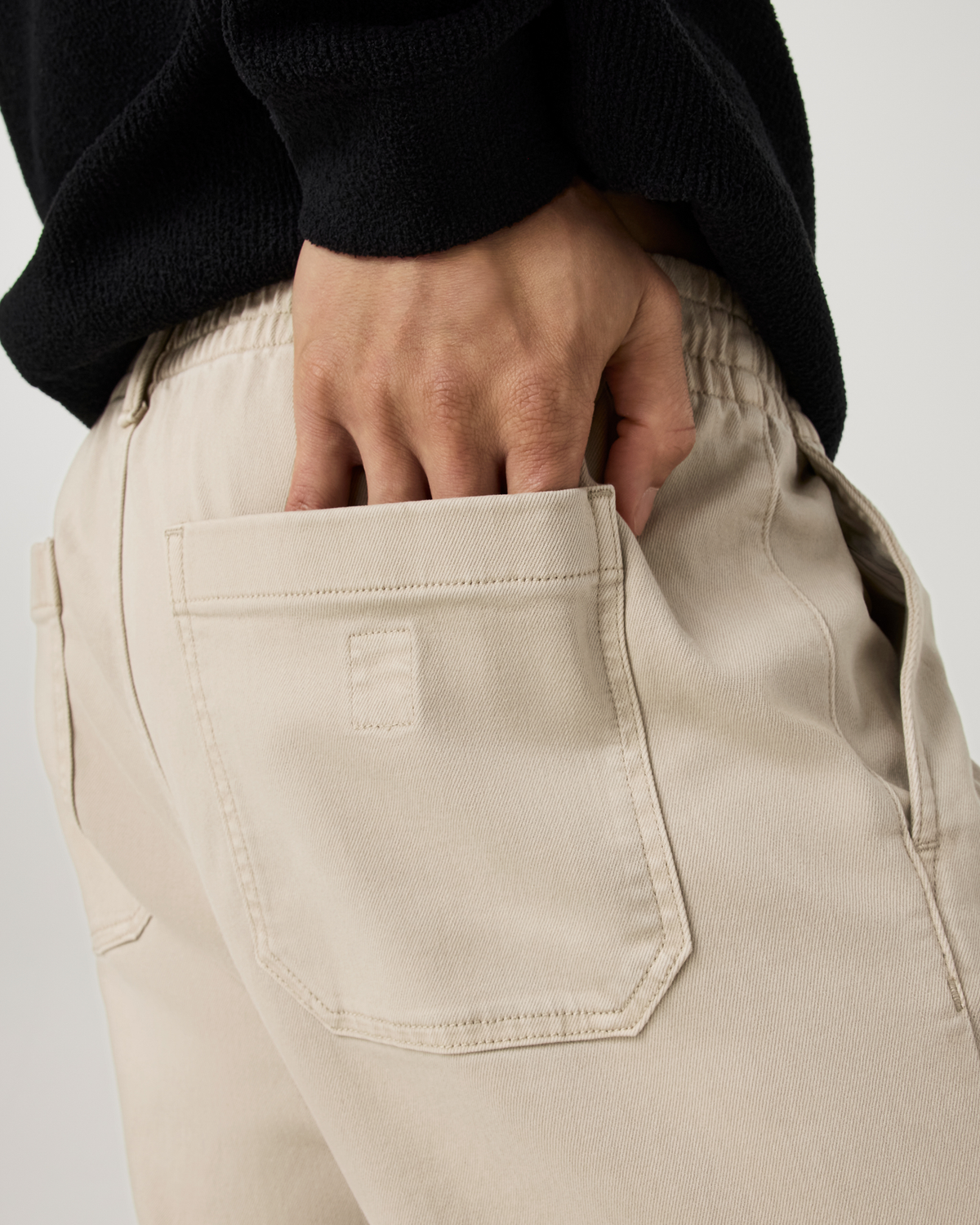 Benton Twill Elastic Waist Pant Relaxed Fit 30 | Limestone