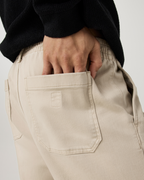 Benton Twill Elastic Waist Pant Relaxed Fit 30 | Limestone
