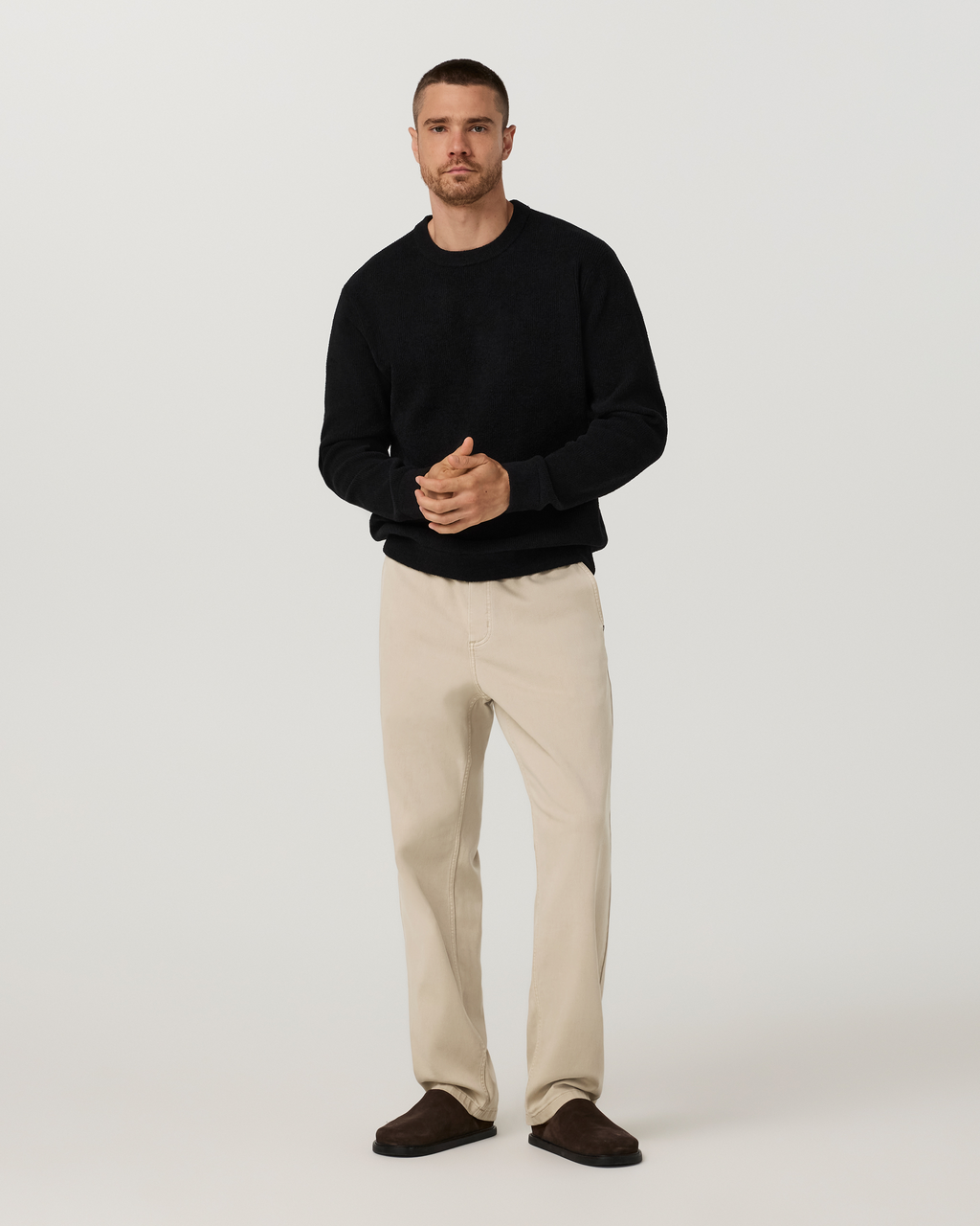 Benton Twill Elastic Waist Pant Relaxed Fit 30 | Limestone