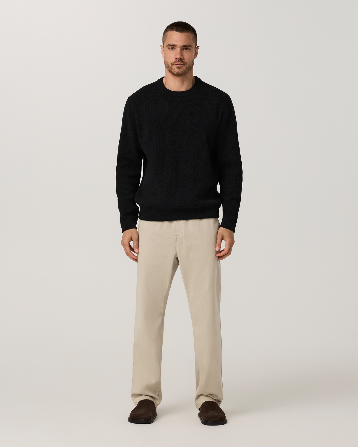 Benton Twill Elastic Waist Pant Relaxed Fit 30 | Limestone