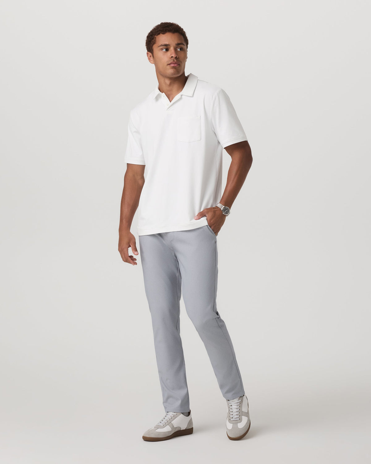 Cascade Tech Chino Pant Athletic Slim Fit 32 | Heather Grey