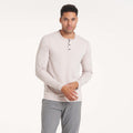 Long-Sleeve Ease Performance Henley | Oyster Heather