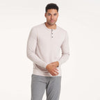 Long-Sleeve Ease Performance Henley | Oyster Heather