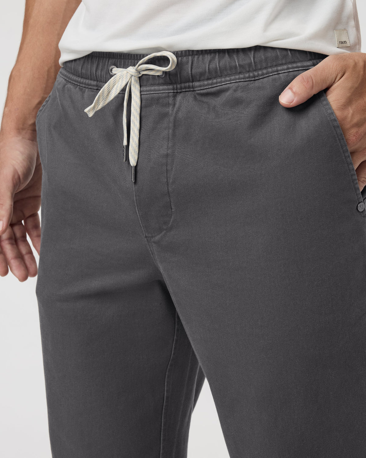 Fletcher Elastic Waist Pant Athletic Slim Fit 30 | Dark Pewter